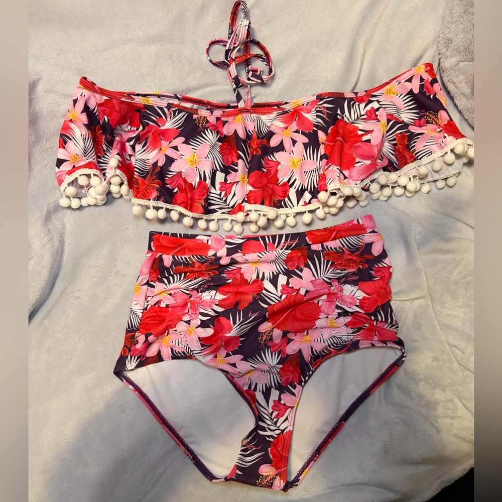 Heat Move Vibrant Off Shoulder Bikini